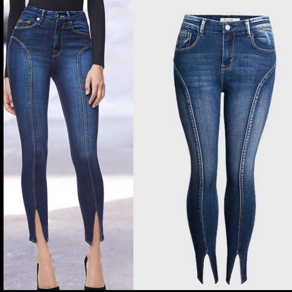 Slit women’s jeans